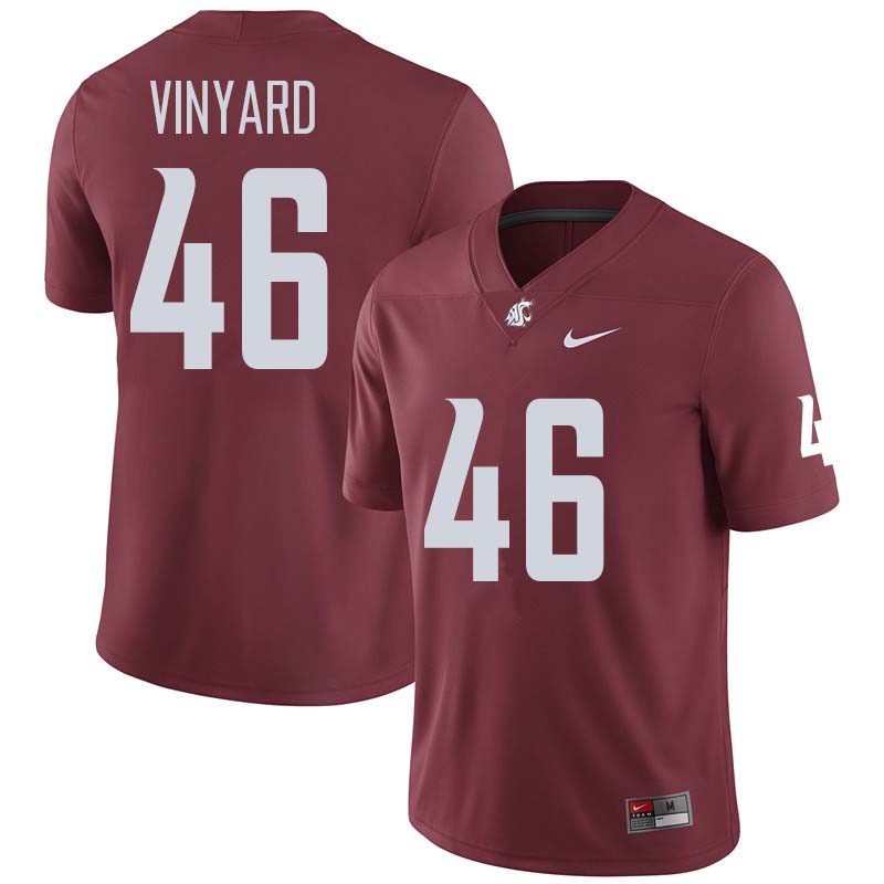 Washington State Cougars #46 Mason Vinyard College Football Jerseys Sale-Crimson